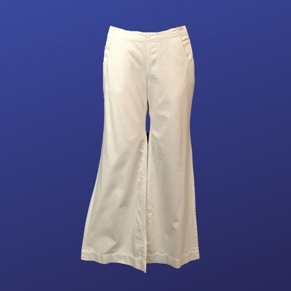 OLD NAVY 100% Cotton Sailor Pants Trouser Jeans, WHITE, Women's Size 10R, NWT - Picture 1 of 8